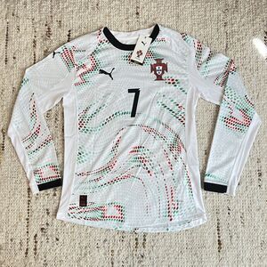 Puma Cristiano Ronaldo Portugal 2025 Authentic Away White Long Sleeve Jersey S
